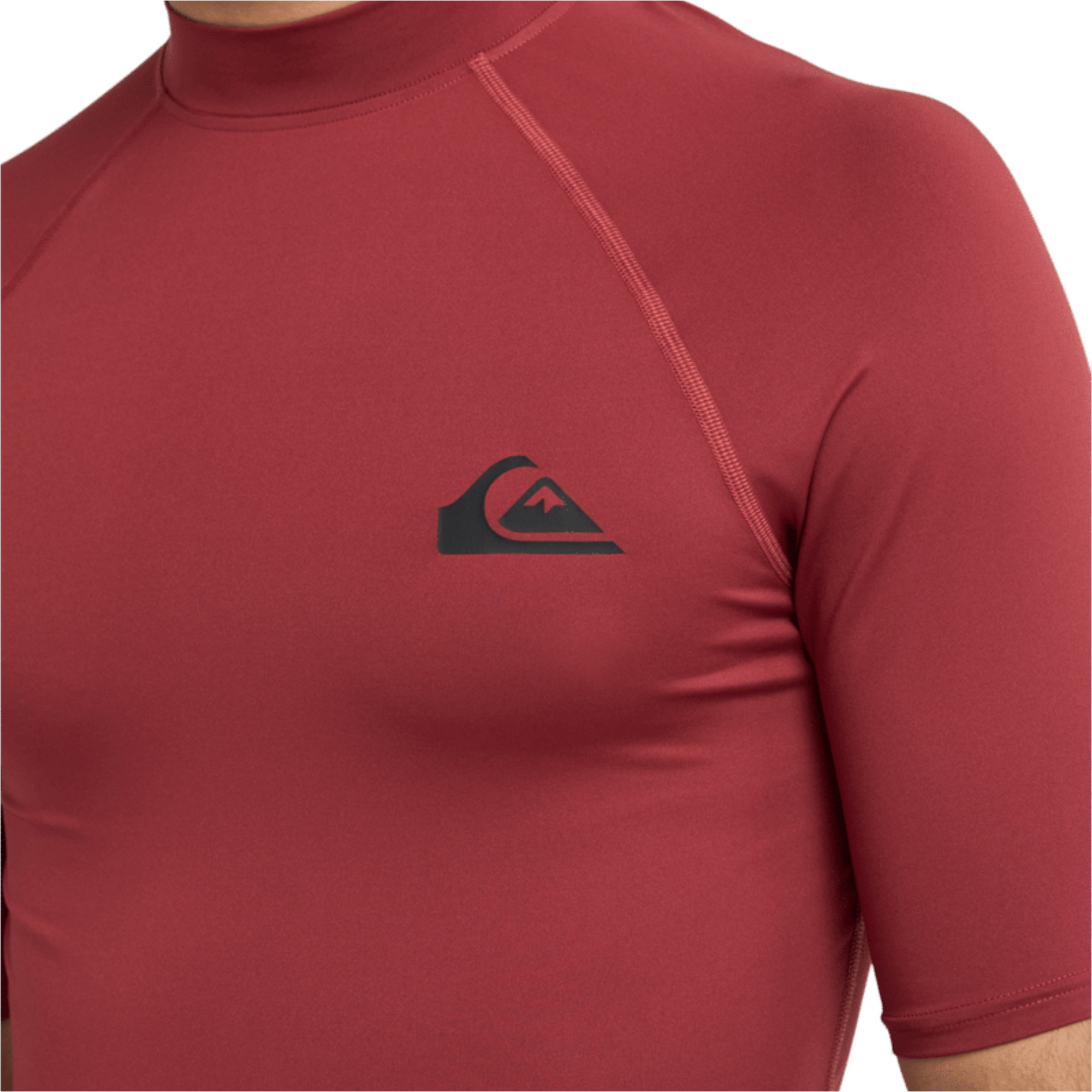 2026 Quiksilver Camisola De Manga Curta Em Lycra Para Homem Everyday UPF50 AQYWR03130 - Burnt Russet
